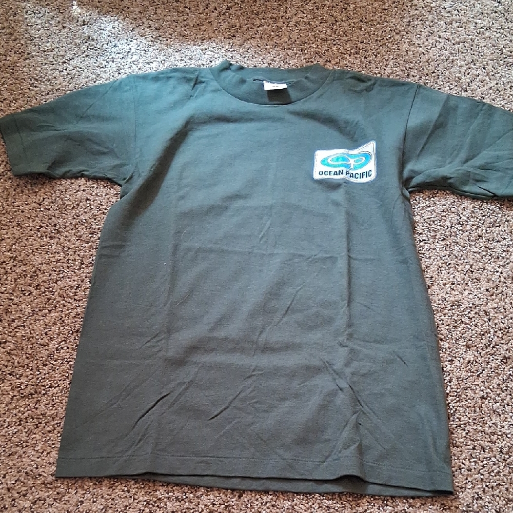Vintage 90's OP Ocean Pacific Green Short Sleeve Tee